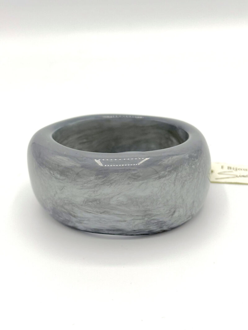 Bracciale in resina sintetica sfumata grigia