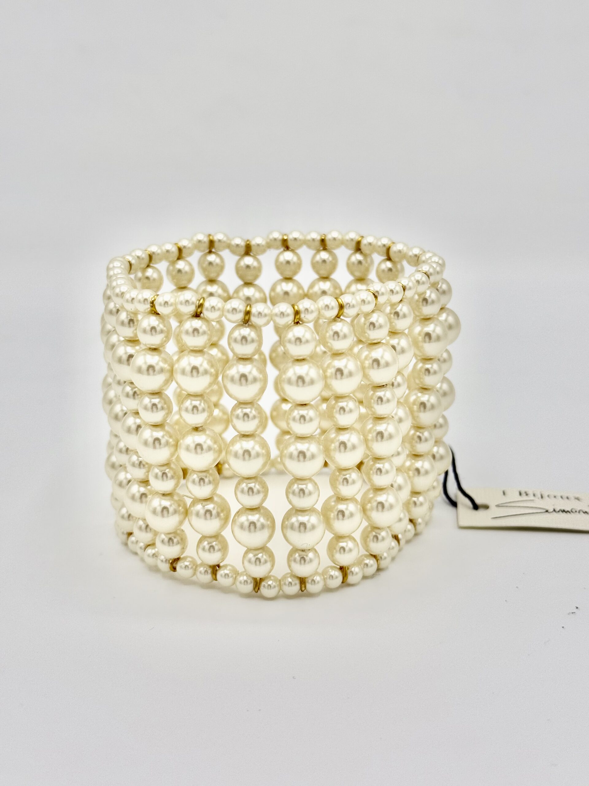 Elegante bracciale in perle sintetiche giapponesi
