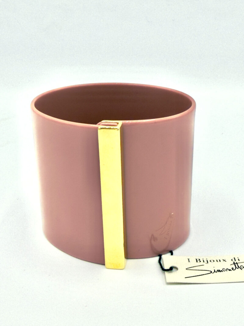 Bracciale in resina sintetica color rosa
