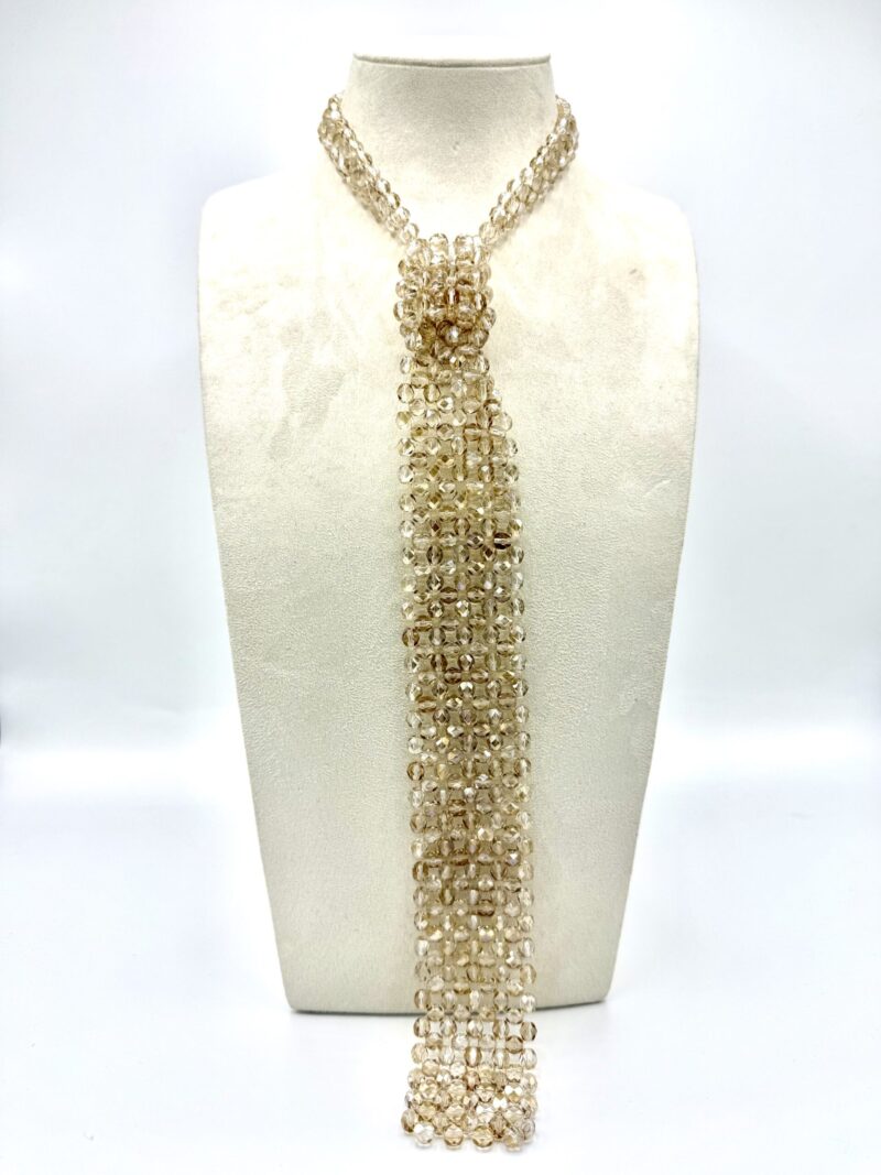 Collana modello cravatta in cristalli